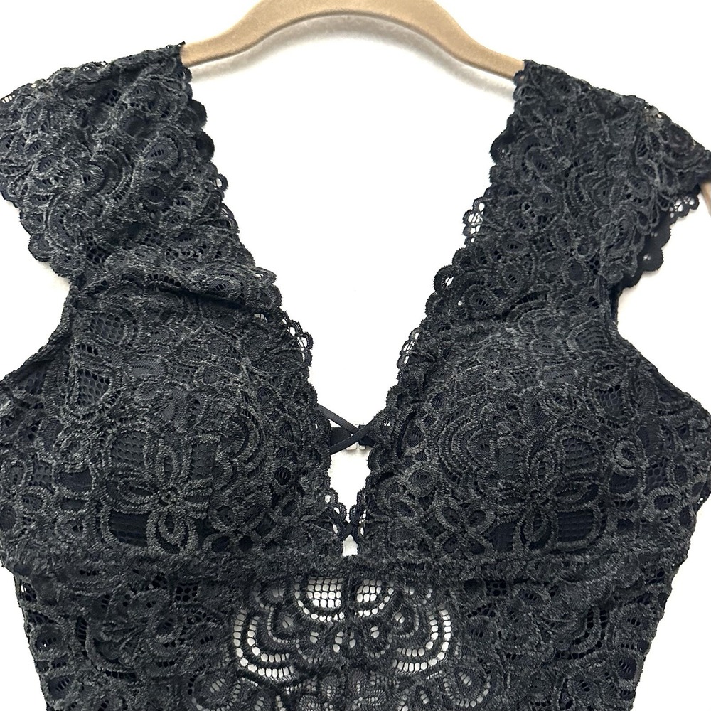 Gilly Hicks Women S Small Lace Bodysuit Whimsigoth Witchy Empire Coquette Sexy